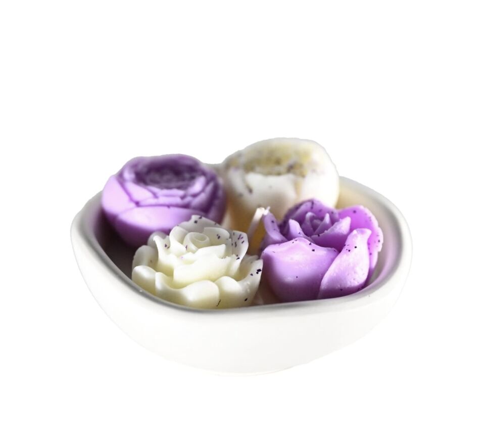 Seramikte Çiçek Kokulu Mumlar