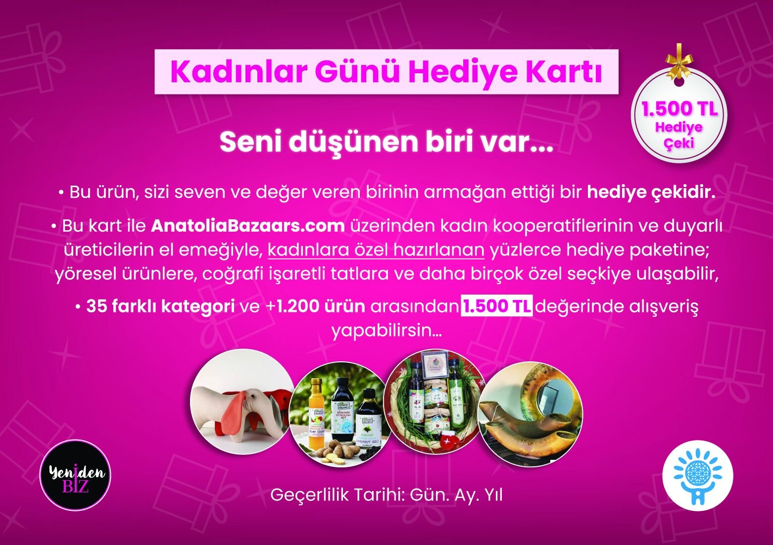 YenidenBiz'le Anneler Günü Hediye Çeki/Gift Cards