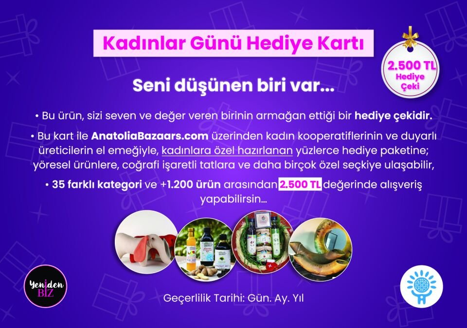 YenidenBiz'le Hediye Çeki/Gift Cards