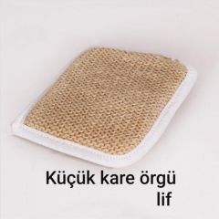 Doğal Örgü Banyo Lifi (Küçük Kare Desen)