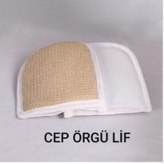 Örgü Cep Desen Banyo Lifi