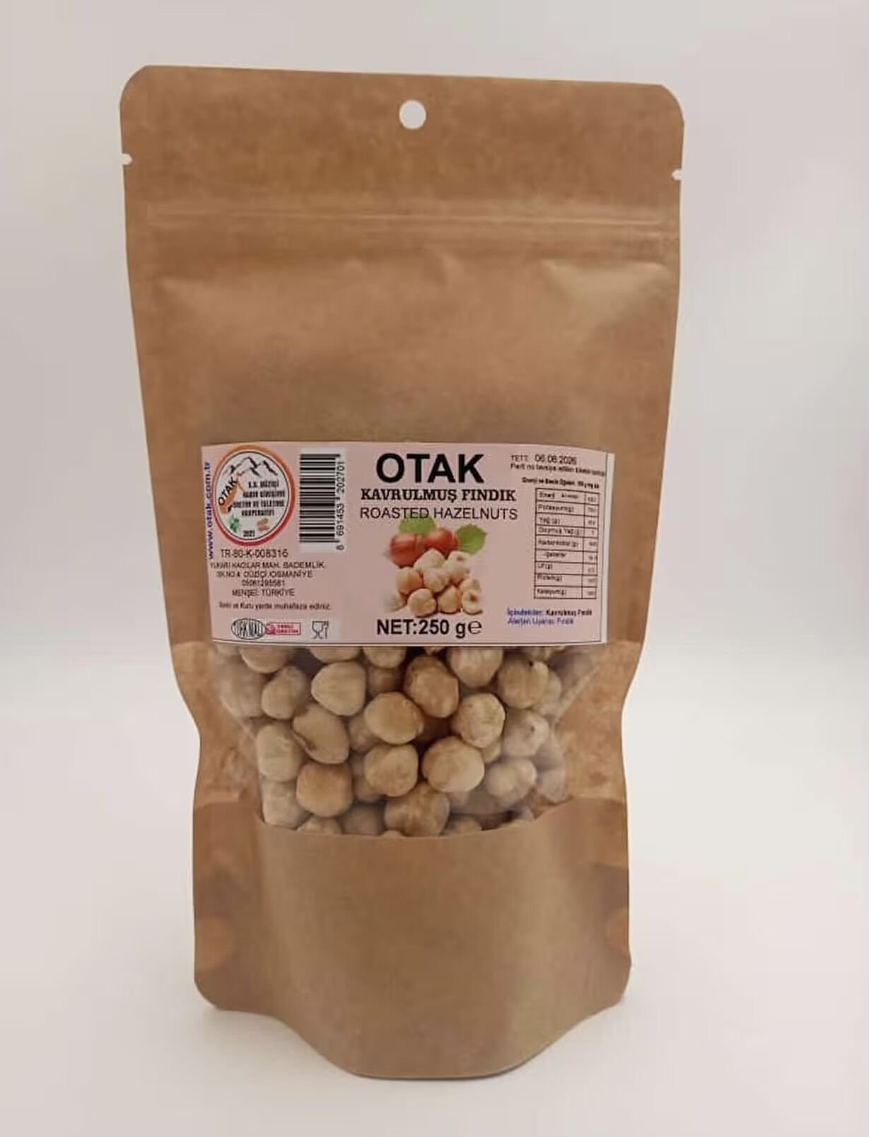 Kavrulmuş Fındık 250Gr