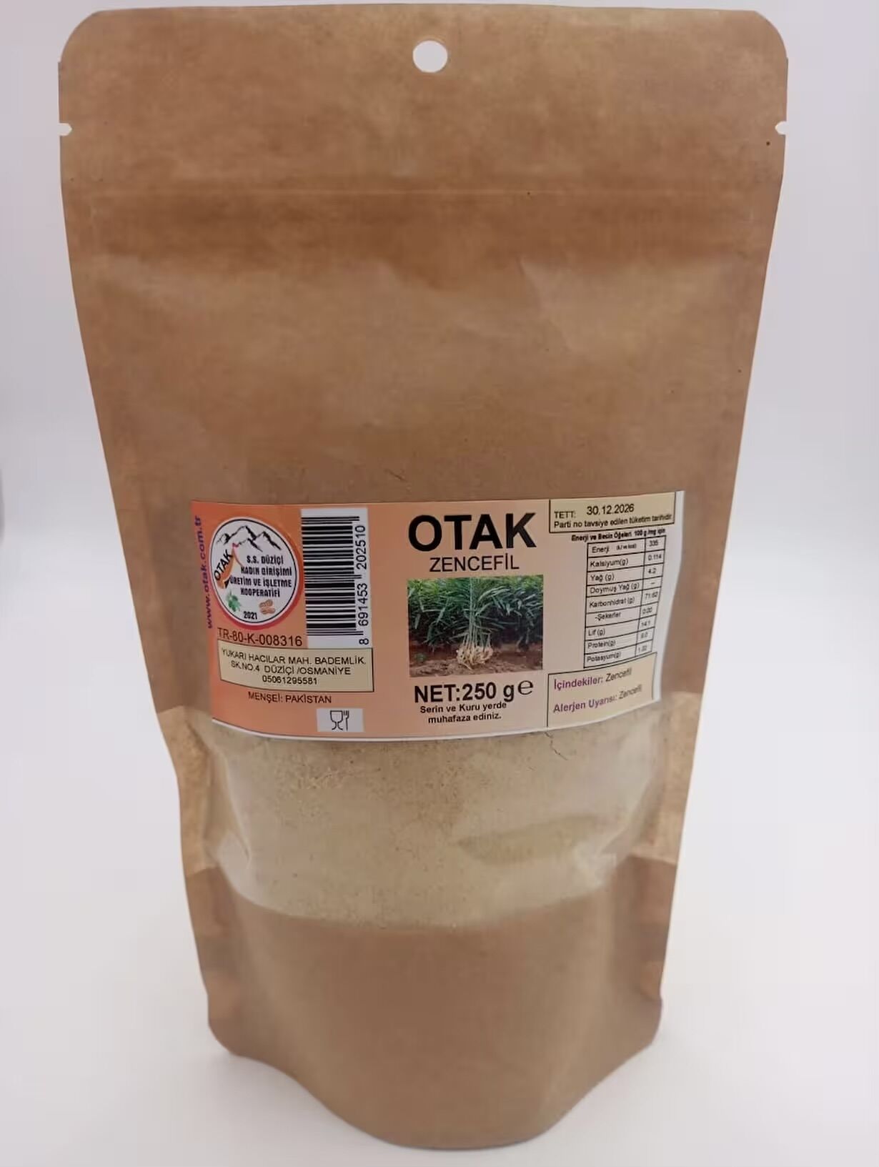 Zencefil 250Gr
