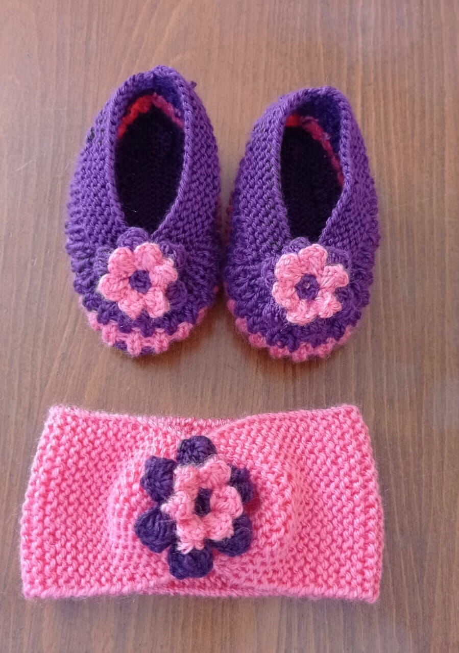 Kız Çocuğu Patik Bandana Takımı