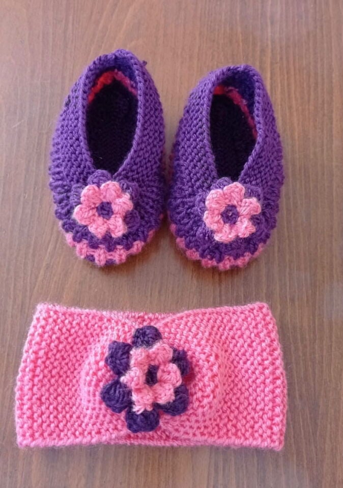 Kız Çocuğu Patik Bandana Takımı