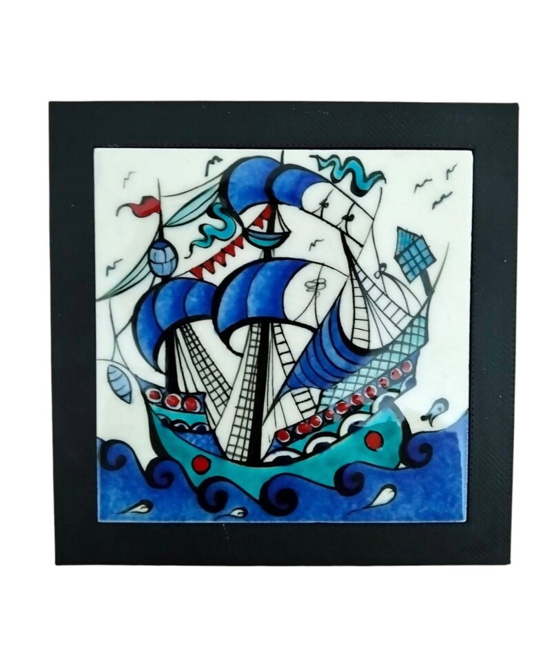 Çini Bardak Altı (Çerçeveli)