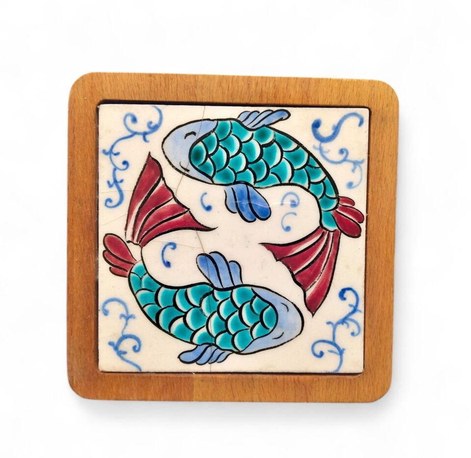 Ahşap Çini Bardak Altı