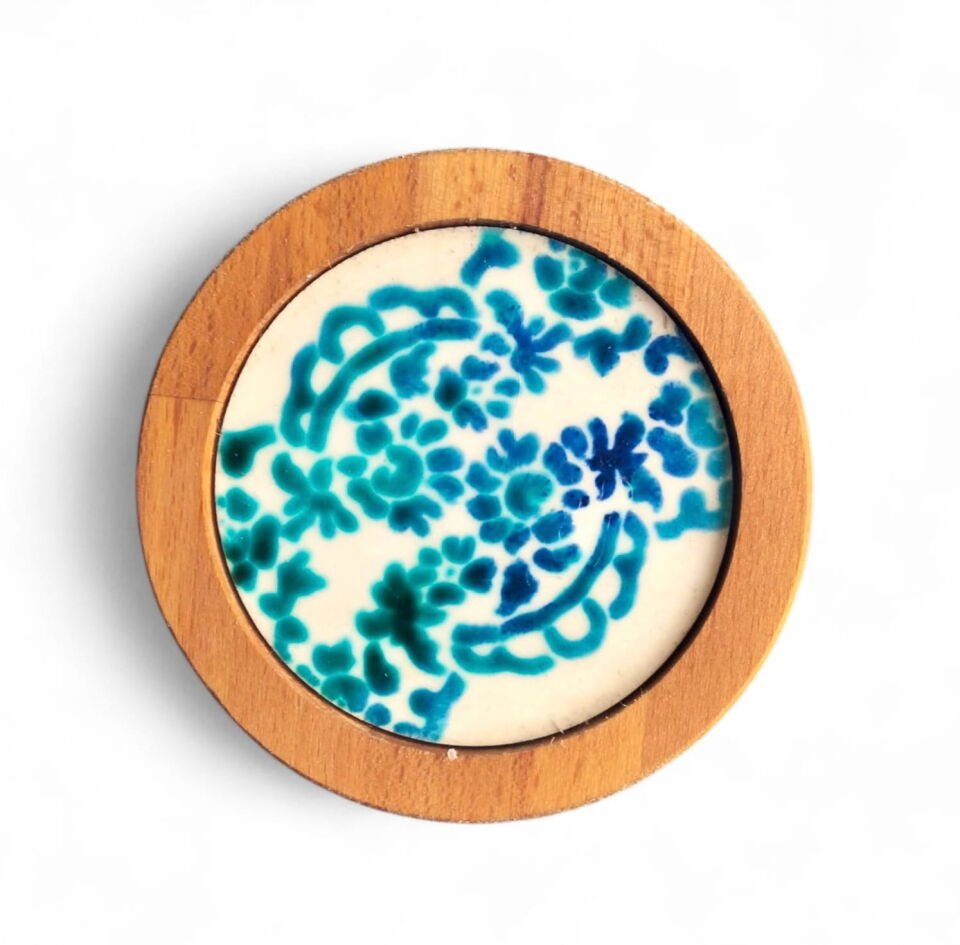 Ahşap Çini Bardak Altı