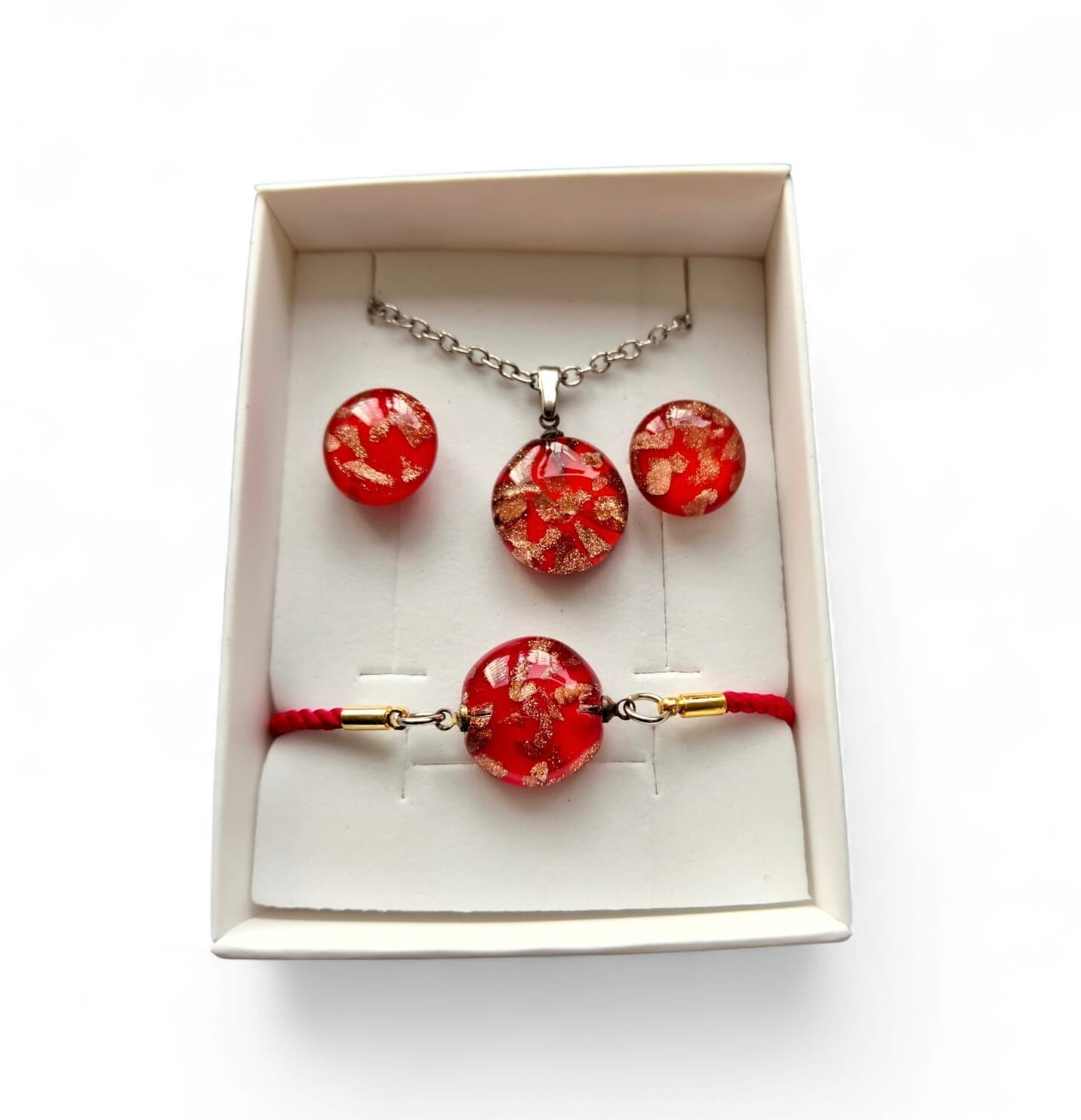 Murano Camı El Yapımı Takı Seti-2