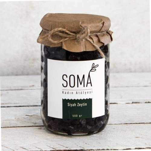 Siyah Zeytin Katkısız 500Gr