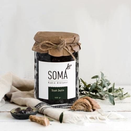 Siyah Zeytin Katkısız 500 Gr