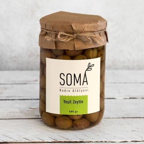 Yeşil Zeytin Katkısız 500 Gr