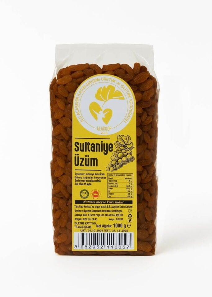 Sultaniye Kuru Üzüm 1 Kg