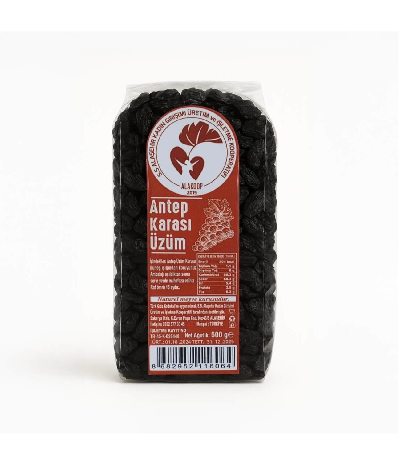 Siyah Kuru Üzüm 500Gr