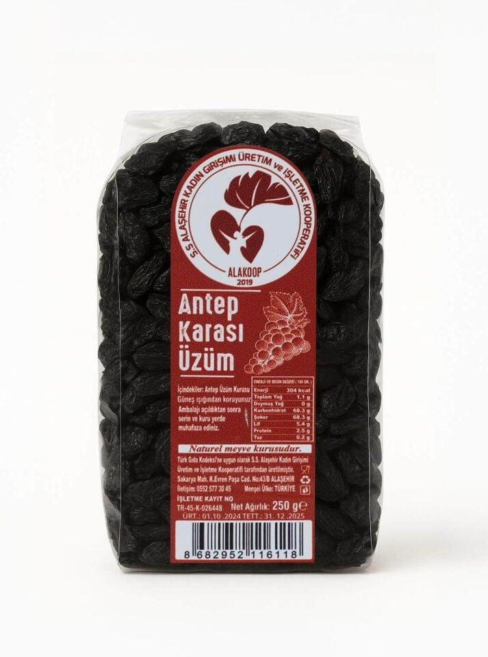 Siyah Kuru Üzüm 250Gr