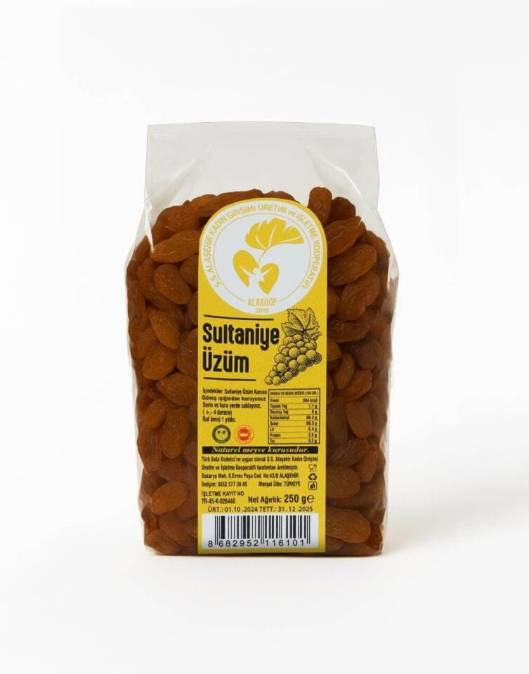 Sultaniye Kuru Üzüm 250Gr