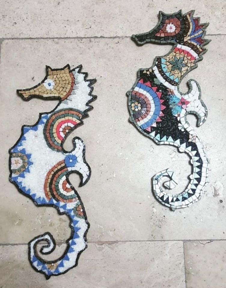Mozaik Deniz Atı (Çift)