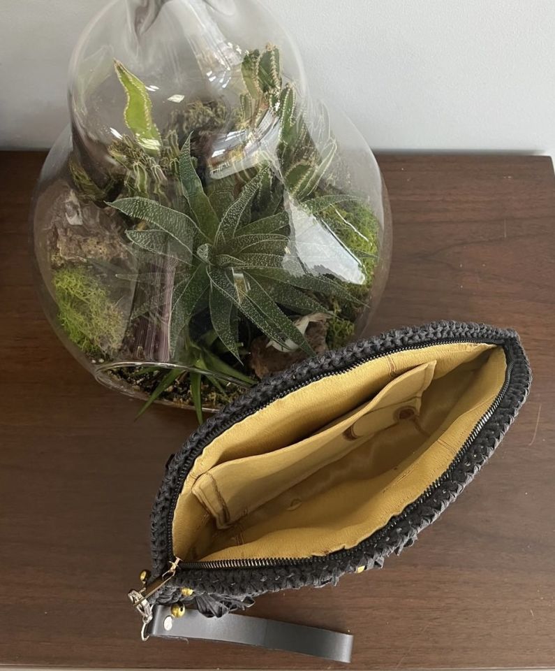 El Yapımı Şık Abiye Hasır Çanta 7