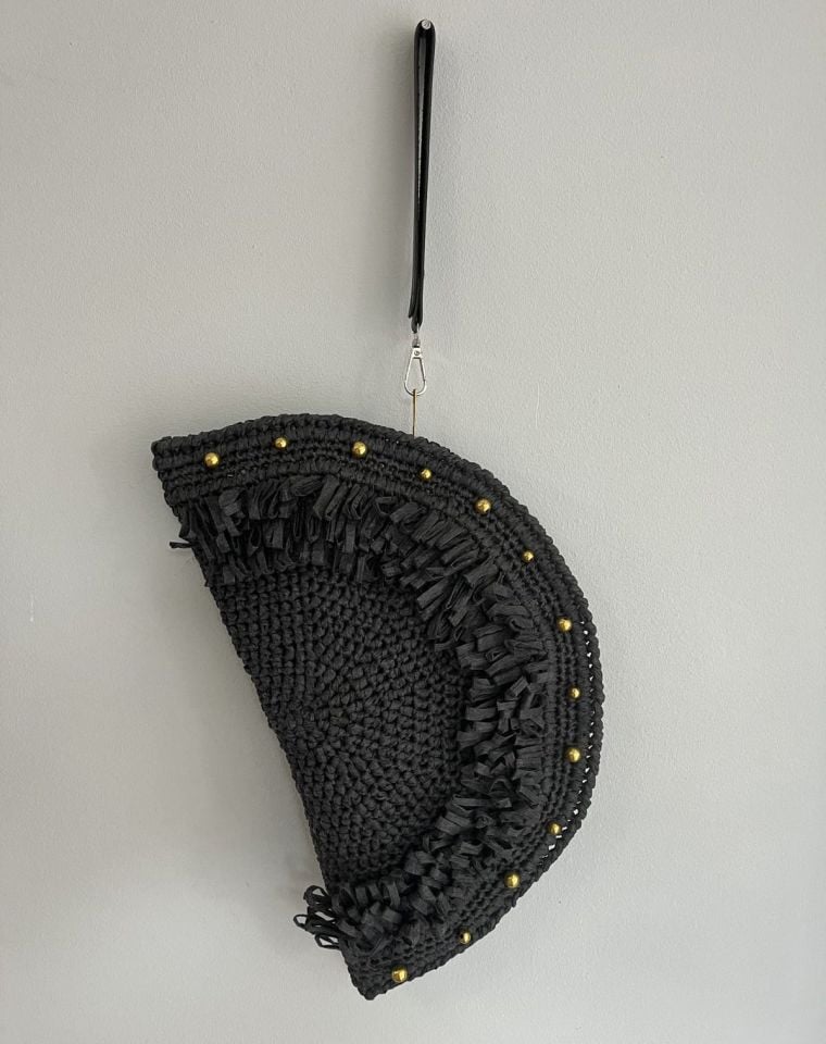 El Yapımı Şık Abiye Hasır Çanta 7