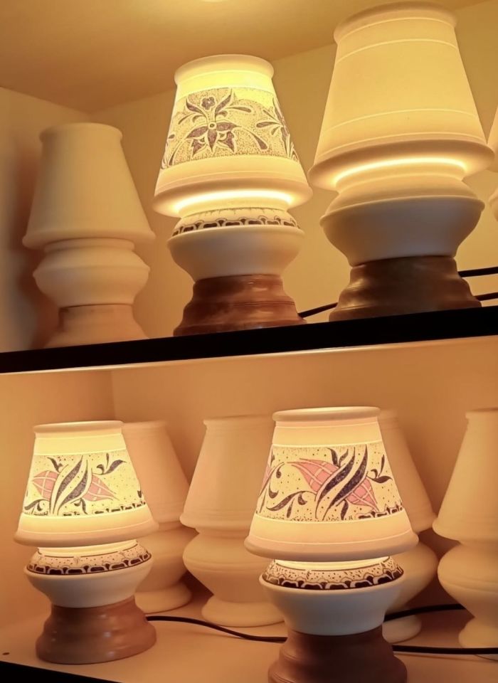 Ahşap Dekorlu Tuz Lamba