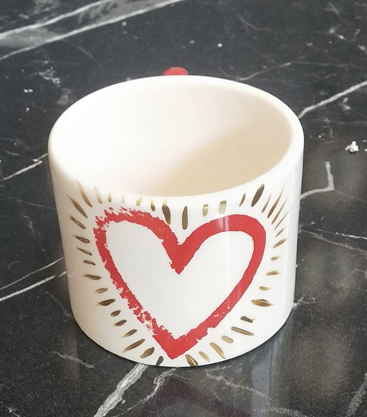 Hediyelik Seramik Kalpli Mug Bardak