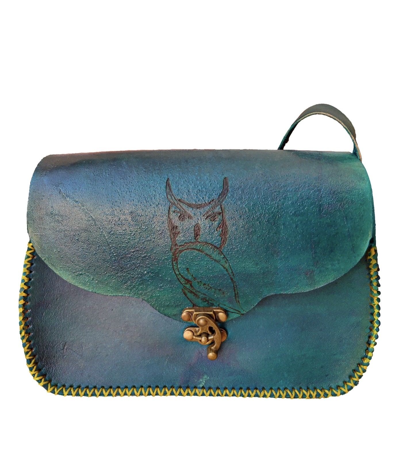 Baykuşlu Vaketa Deri Çanta