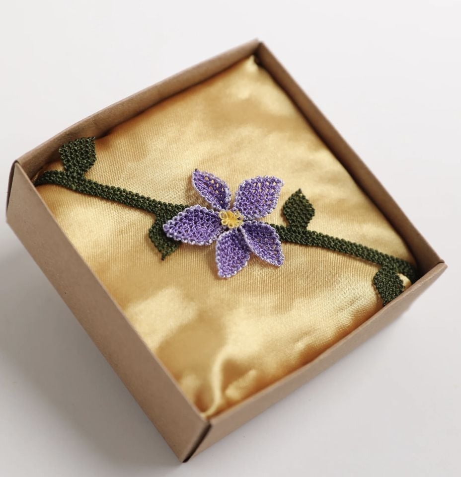 İğne Oyası Bileklik Tek Çiçek