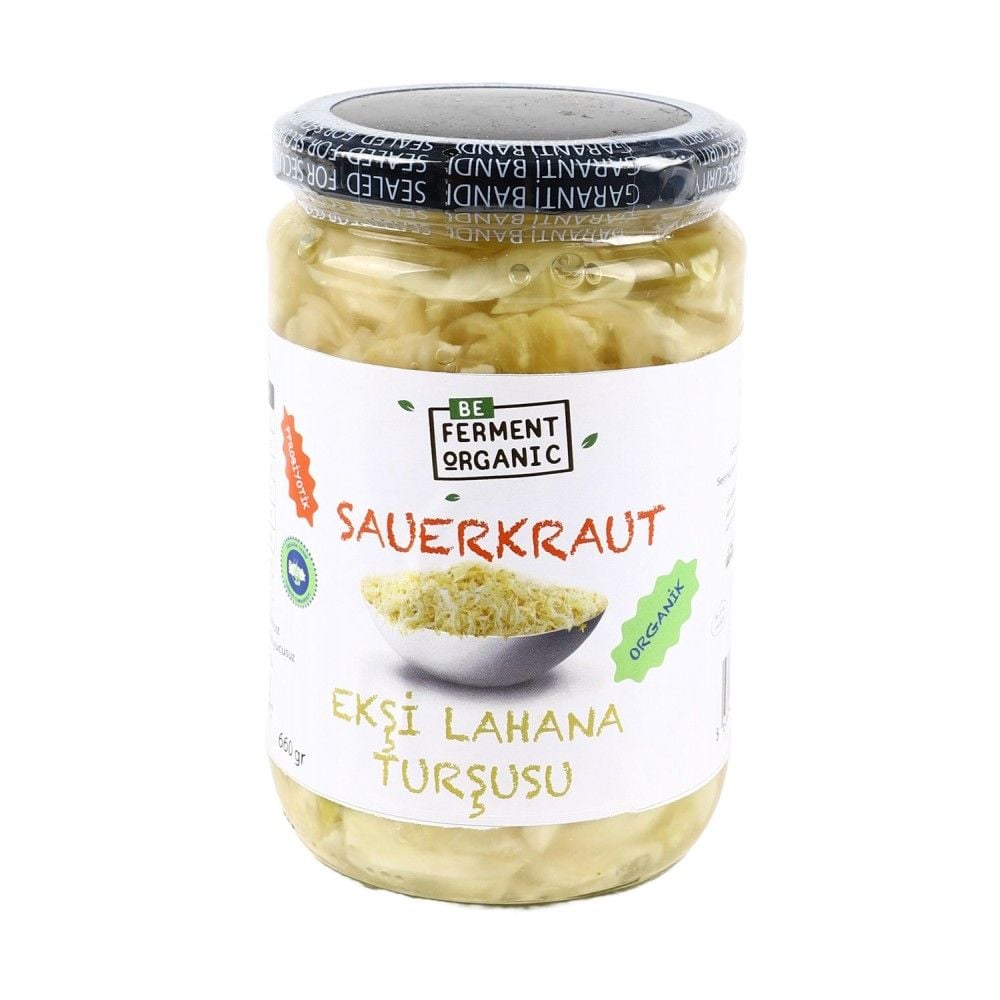 Organik Saurkraut Sade Ekşi Lahana Turşusu 660 Gr