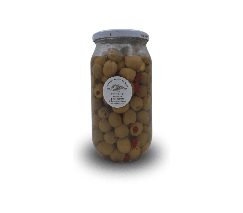 Biber Dolgulu Yeşil Zeytin 500 Gr