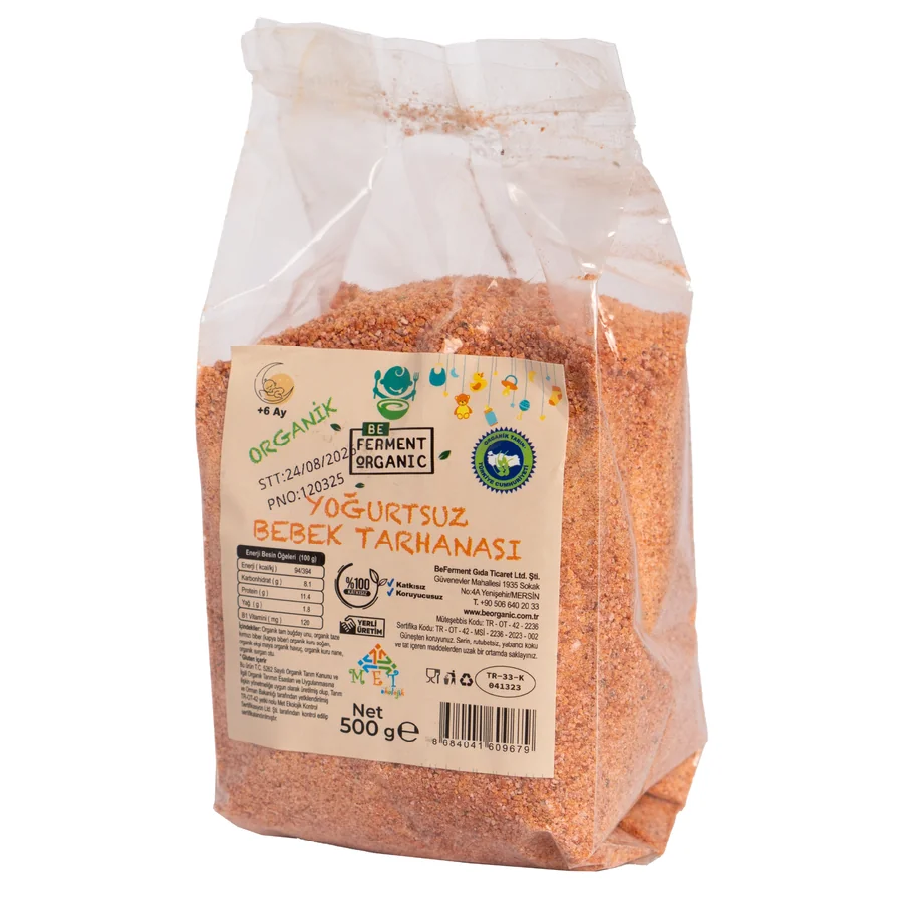 Organik Yoğurtsuz  Bebek Tarhanası 500 Gr Jelatin