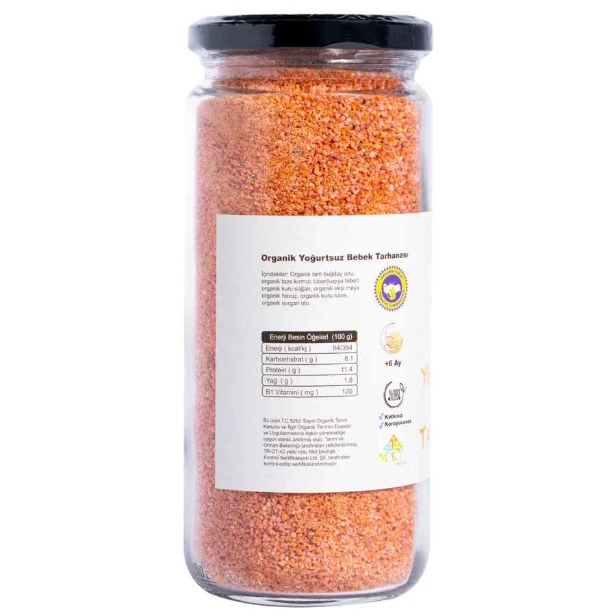 Organik Yoğurtsuz  Bebek Tarhanası 400 Gr