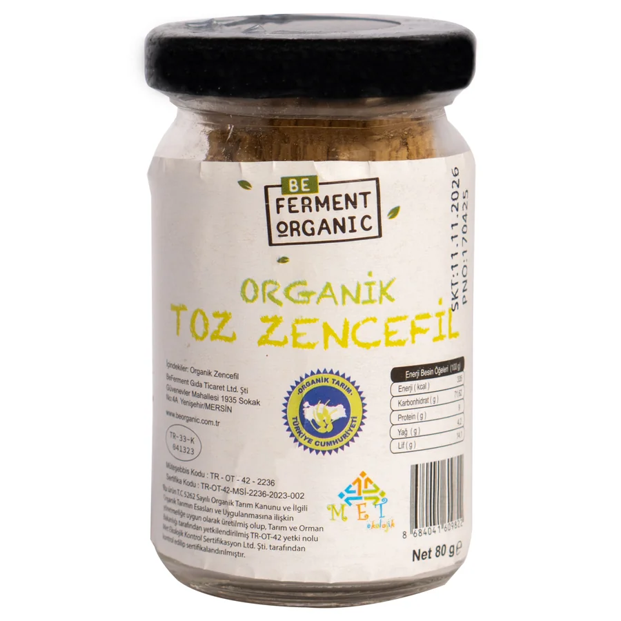 Organik Toz Zencefil 80 Gr
