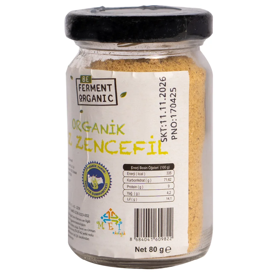 Organik Toz Zencefil 80 Gr