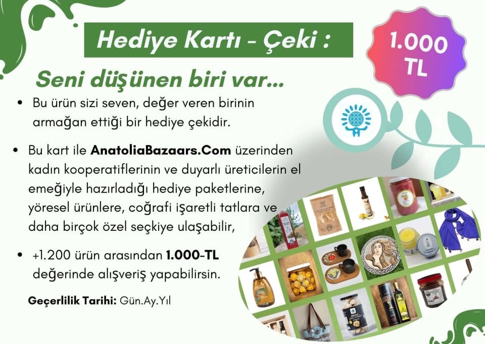 Hediye Çeki (Tutar Seçenekli)