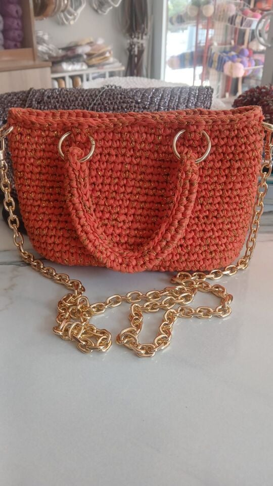 El Yapımı Şık Abiye Hasır Çanta 23