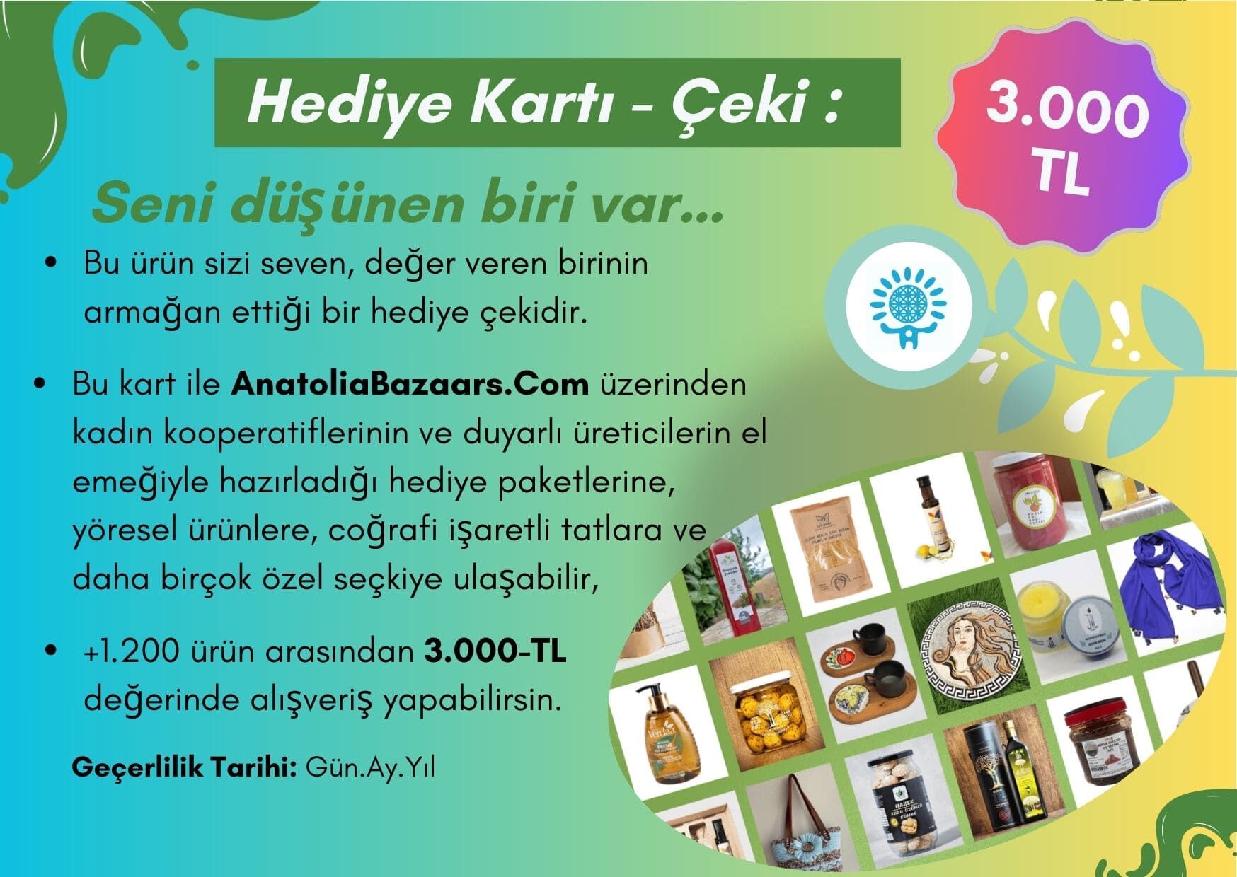 Hediye Çeki/Gift Cards (Tutar Seçenekli)