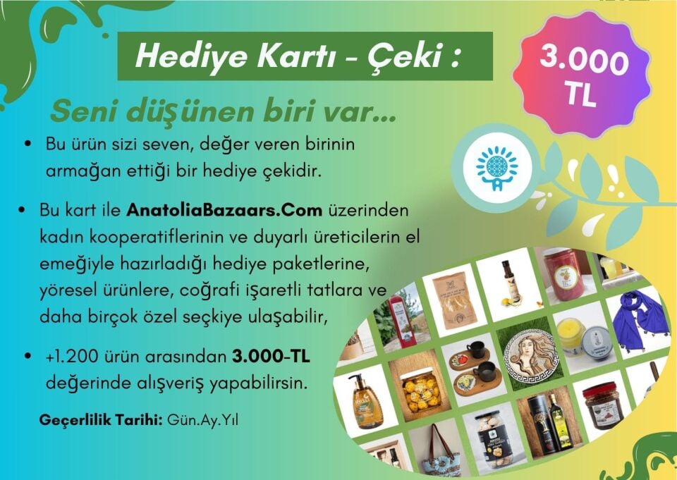 Hediye Çeki/Gift Cards (Tutar Seçenekli)