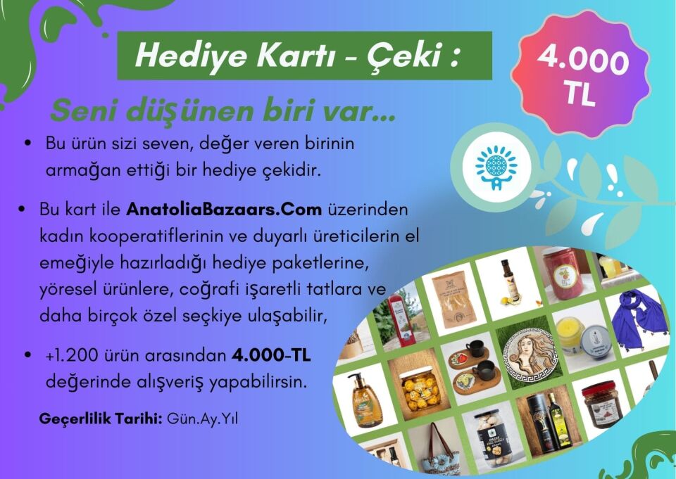 Hediye Çeki/Gift Cards (Tutar Seçenekli)